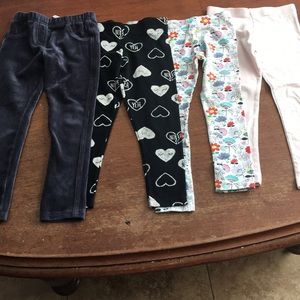 4 pairs of Girls leggings